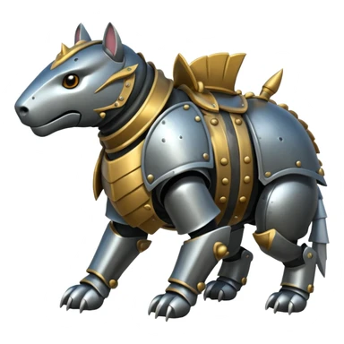 armored animal sticker