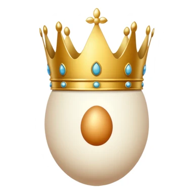 egg with crown sticker
