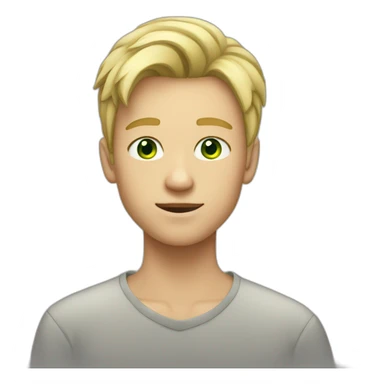 blond 21yo boy green eyes sticker