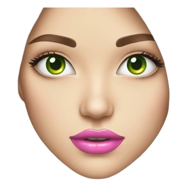 Pretty girl green eyes pink lips sticker