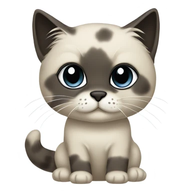 Rag doll cat seal point  sticker