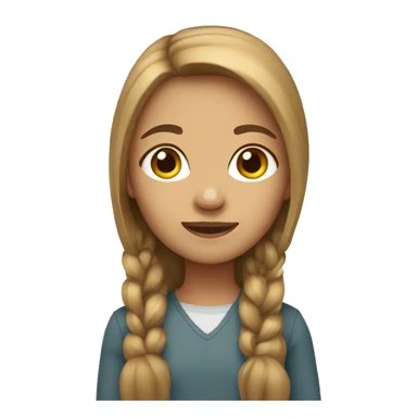 girl with light brown and long hair sticker