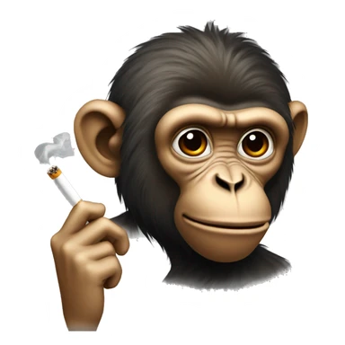 Monkey wit a cigarette sticker