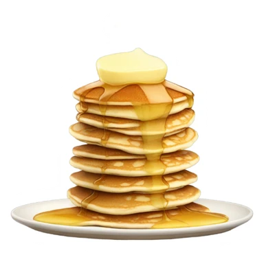 Pancake with butter and maple syrup sticker