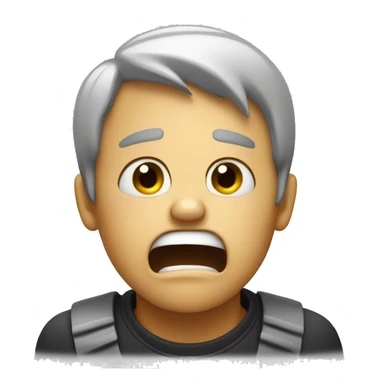 Screaming crying sticker