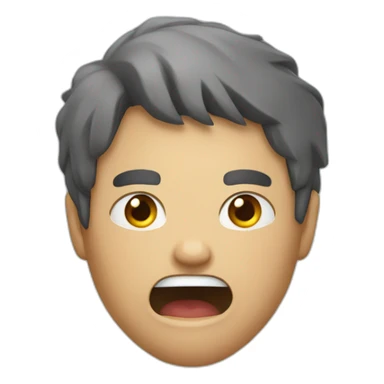 eyes closed while yelling angrily sticker