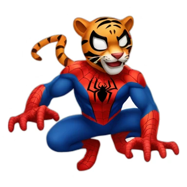 Spiderman as a Tiger sticker