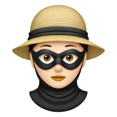 Cartoon-Räuber mit schwarzer Augenmaske, gestreiftem Shirt, schwarzer Mütze der sich von einem seil herunter lässt sticker