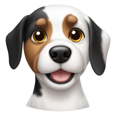 Only Black and white small dog with small floppy ears and jack Russel features  sticker