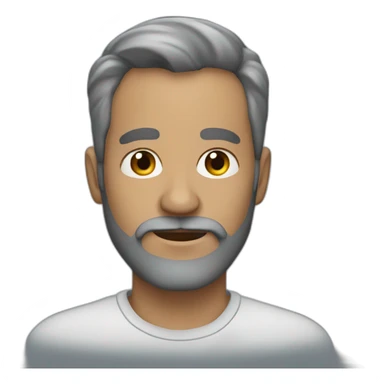 grey 45 year old man with a face beard sticker