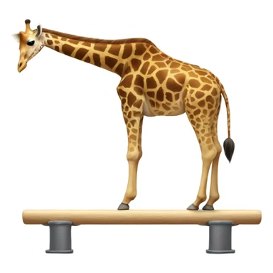 Giraffe on a balance beam sticker