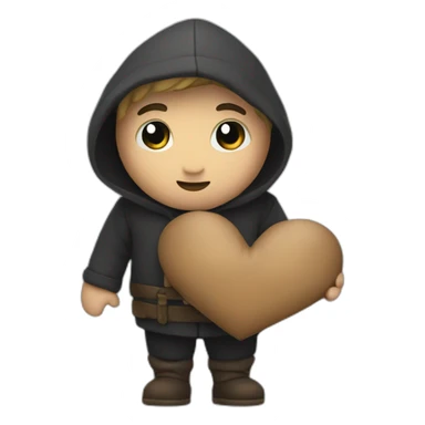 a thief with a heart in his hands sticker