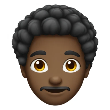 african male, afro puffs hairstyle sticker
