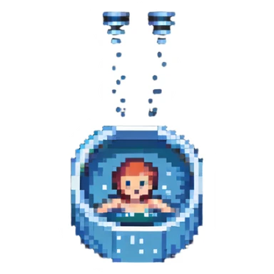 person swimming in a pool sticker