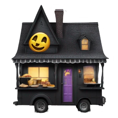 Reality Wednesday Addams haunted dream house on food truck  sticker