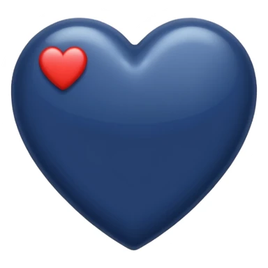 Navy blue iphone heart sticker