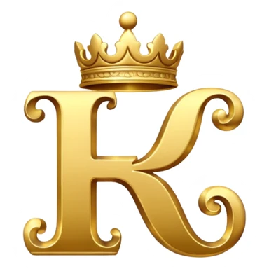 letters RM in gold fancy font sticker