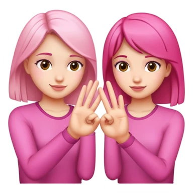 girls making a pinky promise  sticker