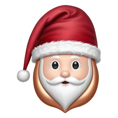 realistic isolated rose gold Santa hat sticker
