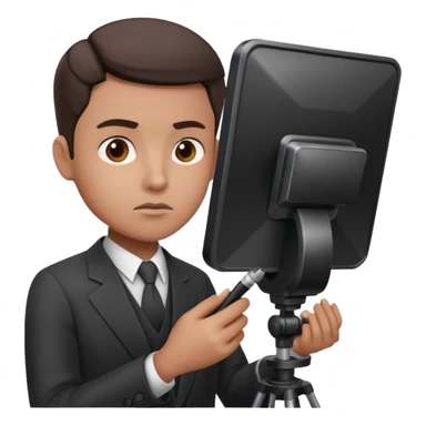 working with a prompter sticker