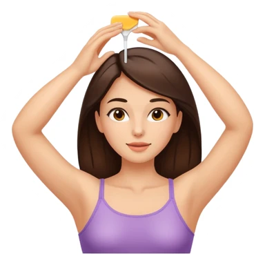 Brunette Female Armpit waxing with a heatt sticker