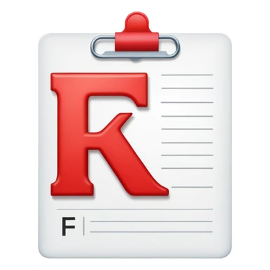 A report card from school is showing that the student is failing a class. This is indicated by large red letter F on it. sticker