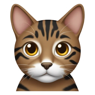 brown and black tabby cat sticker