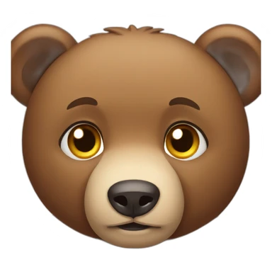 Brown Bear cub sad sticker