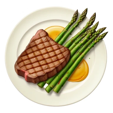 Steak and asparagus  sticker