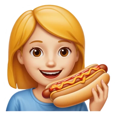 Sucking a hotdog sticker