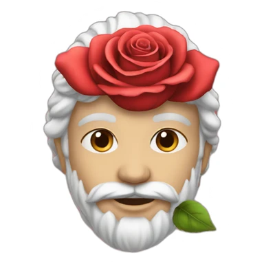 Romeo with a rose on the mouth sticker