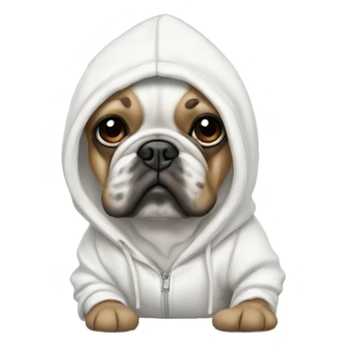 Frenchie with hoodie sticker