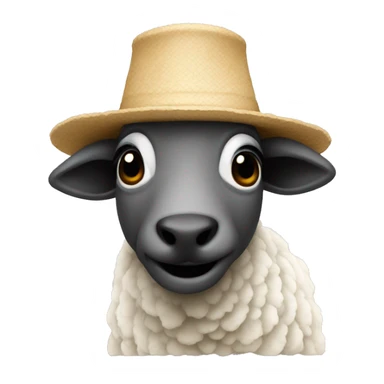 Schaap met hoge hoed en goochelstok sticker