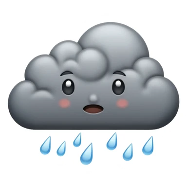 rain cloud sticker