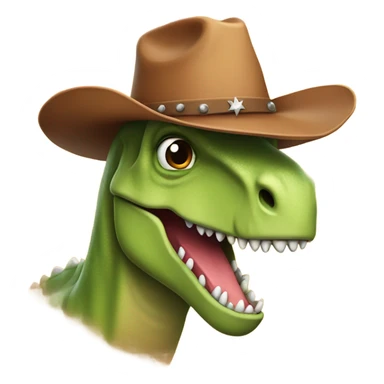 Dinosaur with cowboy hat  sticker
