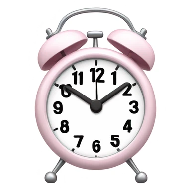 A pink alarm clock with eyes and a white dial for a face sticker