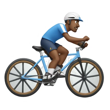 polo player on a bicycle sticker