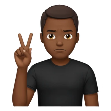 black man middle finger sticker