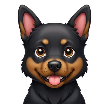 Cachorro vira lata preto sticker