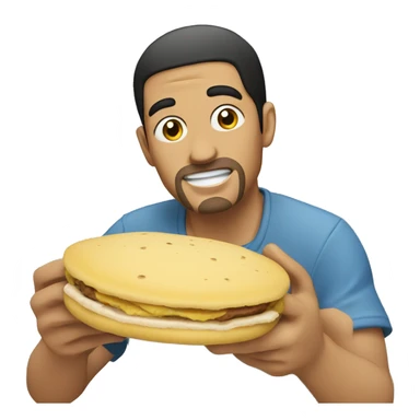 Guy eating Arepa sticker