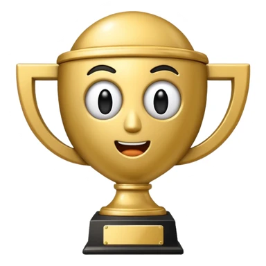 trofeu escrito "PANIC" sticker