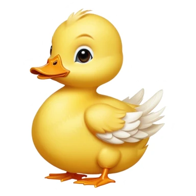 Baby duck sending kiss sticker