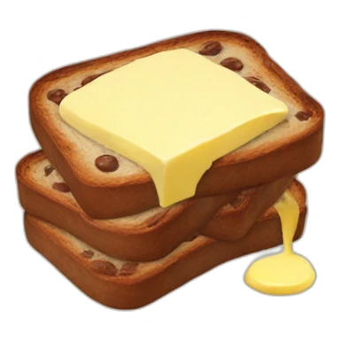 Nutella Brot mit Butter sticker