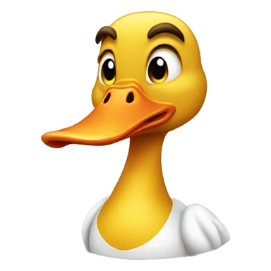 Angry duck sticker