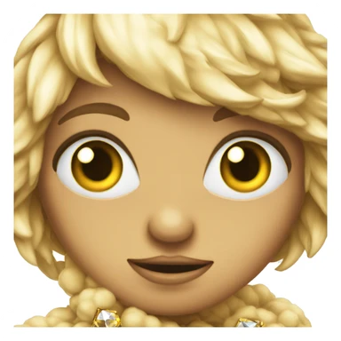 cicken with eyes made of diamond sticker