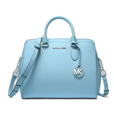 Realistic silver and sky blue color Michael Kors satchel purse.  sticker