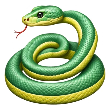 A pastel green snake sticker