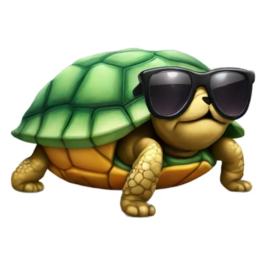 Cat turtle Shell with sunglasses sticker