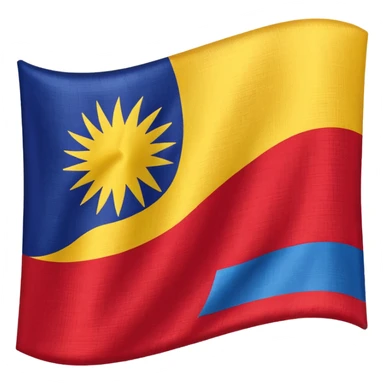 The flag of melaka from malaysia sticker