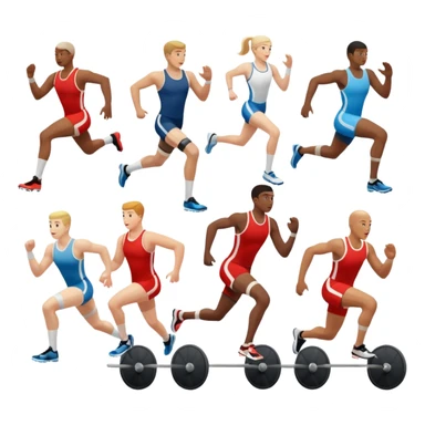 des athletes HANDICPÉS avec des protheses de jambes qui font du handisport sticker